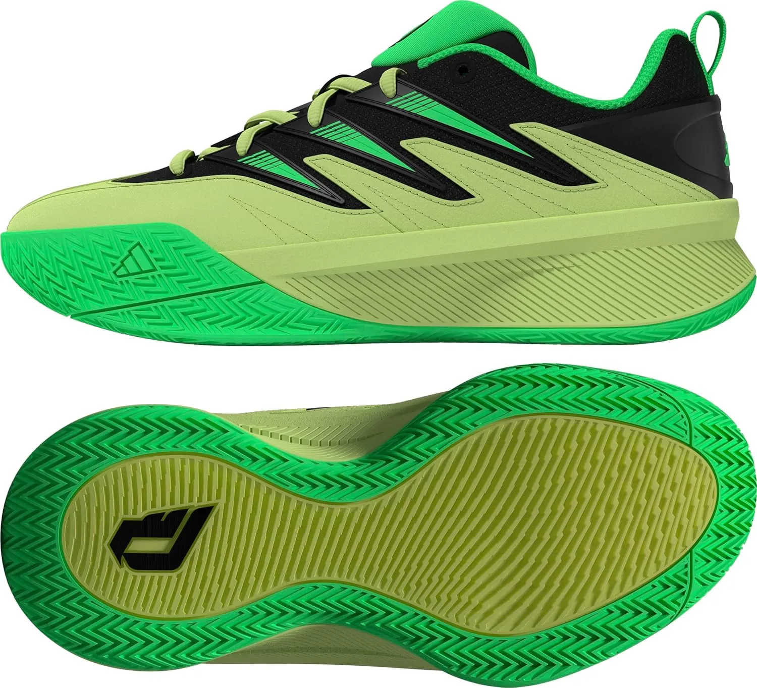 Adidas Dame Certified 3 - Boys' Grade School (JP7658, Black/Pulse Lime/Screaming Green)