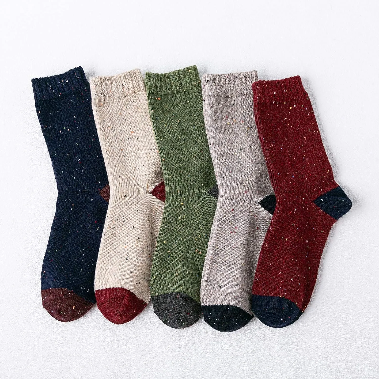 American Trends Womens Merino Wool Socks Athletic Hiking Socks Winter Warm Outdoor Thick Sports Socks Cashmere Ankle Socks