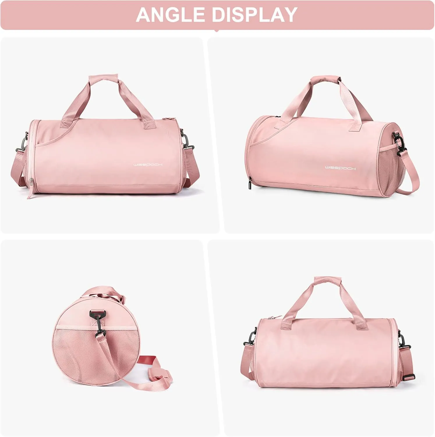 Bag for Women Fashion Simple Duffle Bag Women Small Duffle Bag for Men Travel Bag Sport Bag Weekender Bags for Women Swim Bag Workout Bag with Wet Pocket and Shoes Compartment Purple