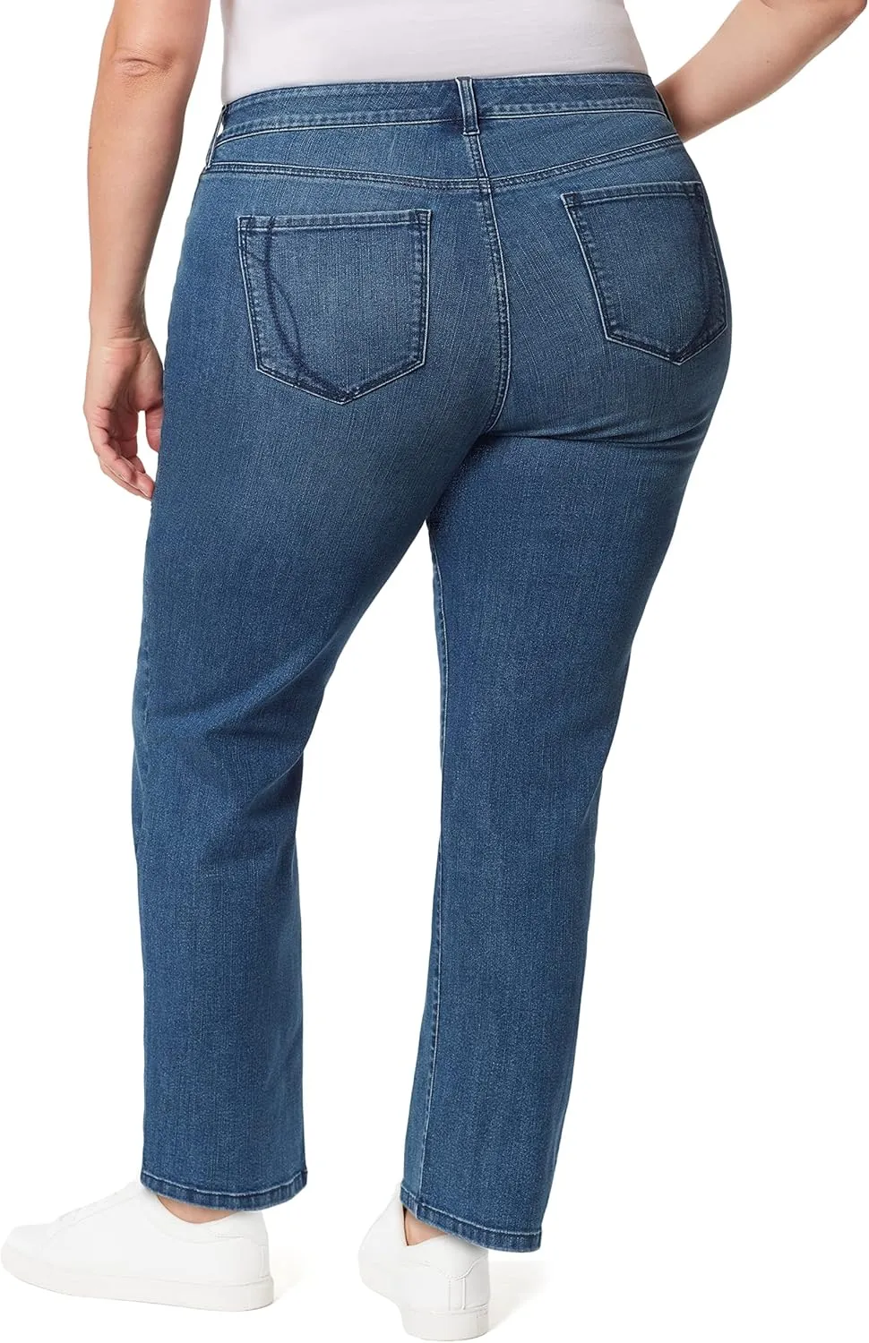Bandolino Women's Mandie Signature Fit High Rise Straight Leg Jean