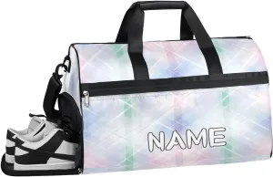 Beautiful Striped Prints Sports Gym Bag with Wet Pocket & Shoes Compartment Travel Duffel Bag for Women Men Custom Sports Gym Bag Personalized Overnight Stay Weekend Tote Beach Luggage