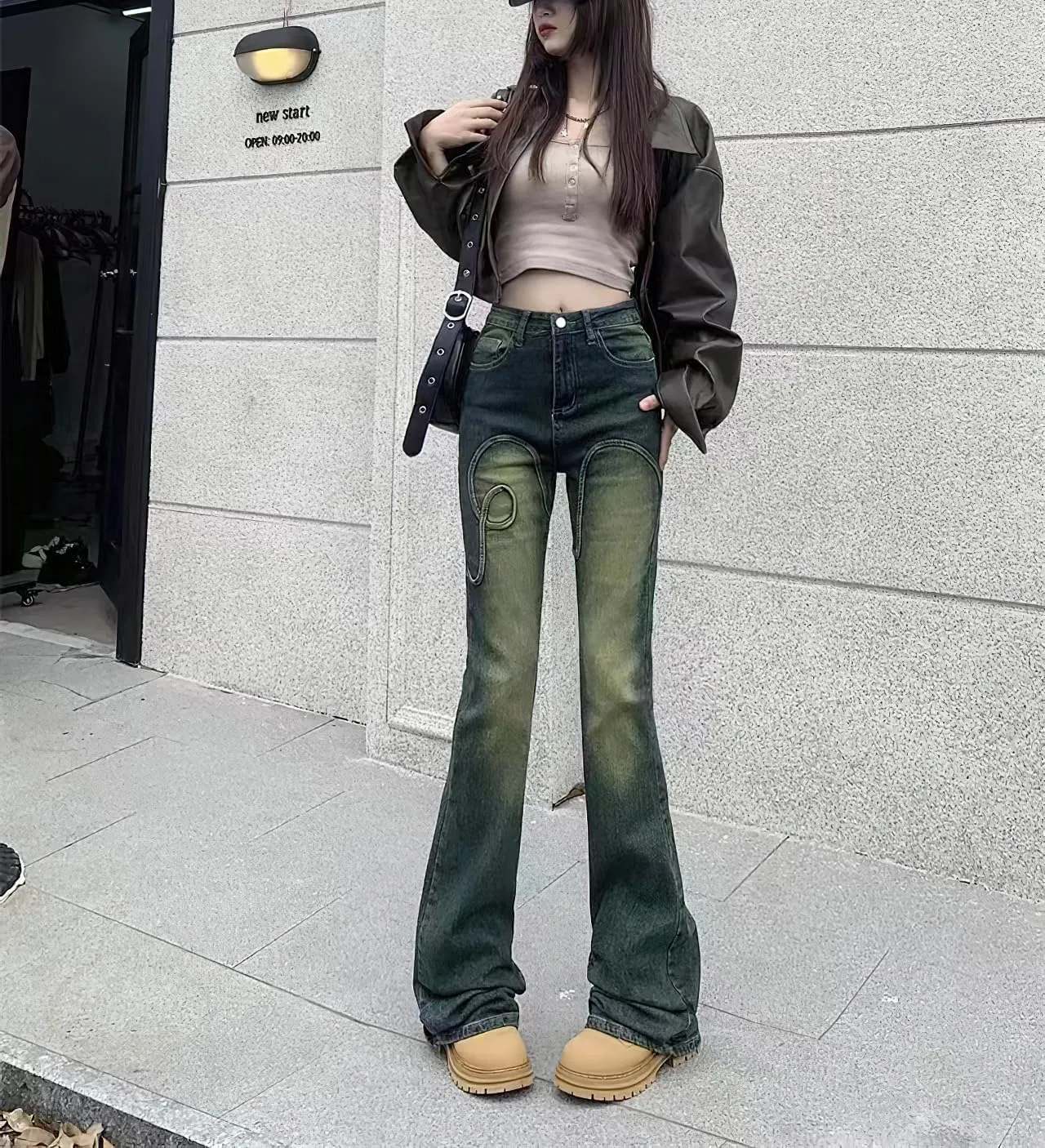 Bell Bottom Pants for Women Tall Stretch Skinny Fit Flare Jeans Vintage 90s Low Rise Jeans Y2K Slim Fit Bellbottoms