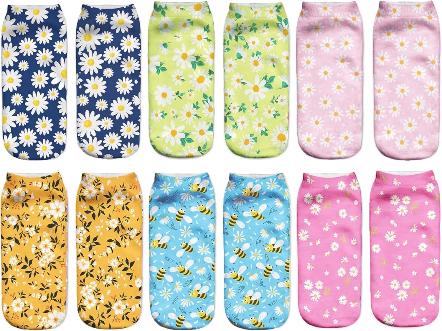 Benefeet Sox Funny Ankle Socks Cute Novelty No Show Animal Fruit Flower Cartoon Colorful Graphic Low Cut Socks for Women Girl