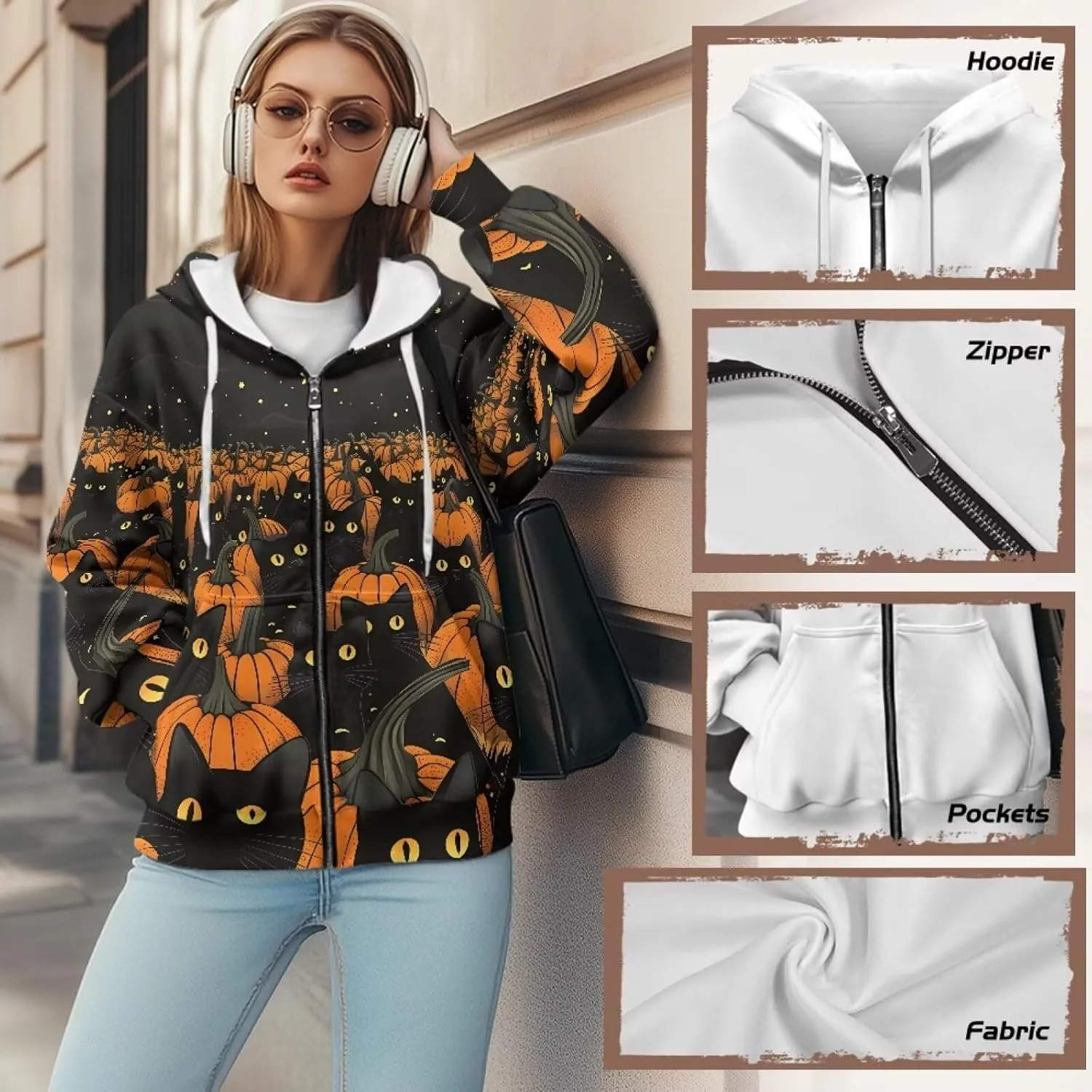 Binienty Hoodie Zip Up Women Oversized Sweatshirts Lightweight Casual Jacket Y2K Clothes Drawstring Hoody Streetwear