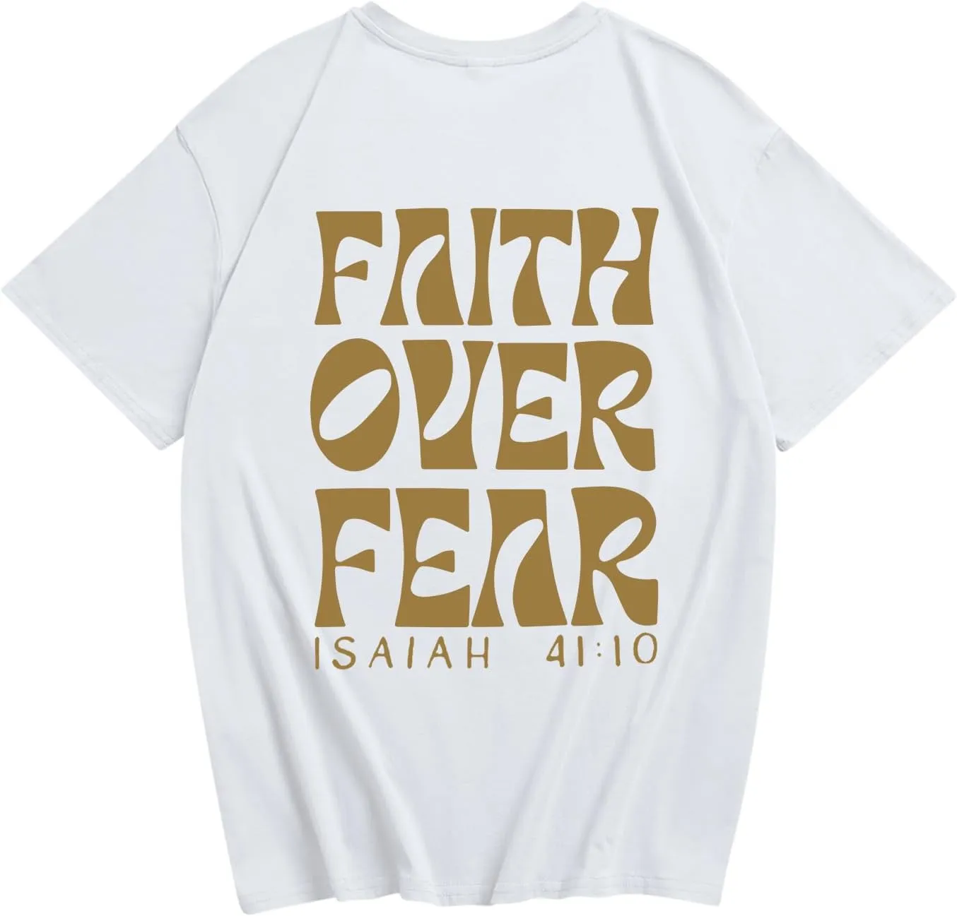Boys Faith Over Fear Shirt Christian Jesus T Shirts for Kids Religious Inspirational Bible Verse Graphic Tees Tops