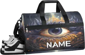 Charming Aztec Eye Tribe Sports Gym Bag with Wet Pocket & Shoes Compartment Travel Duffel Bag for Women Men Custom Sports Gym Bag Personalized Overnight Stay Weekend Tote Beach Luggage
