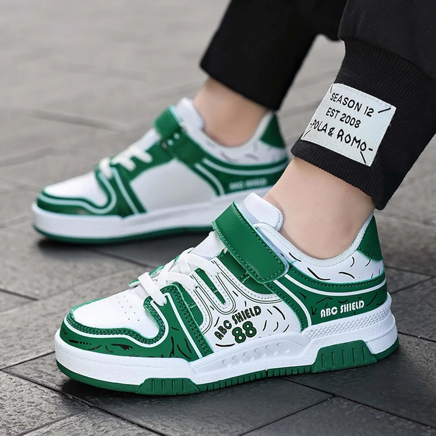 Children's Skateboarding Sneakers Boys Girls Fashion Sneakers Children's Casual Skateboarding Walking Shoes Street Personalized Skateboarding Shoes