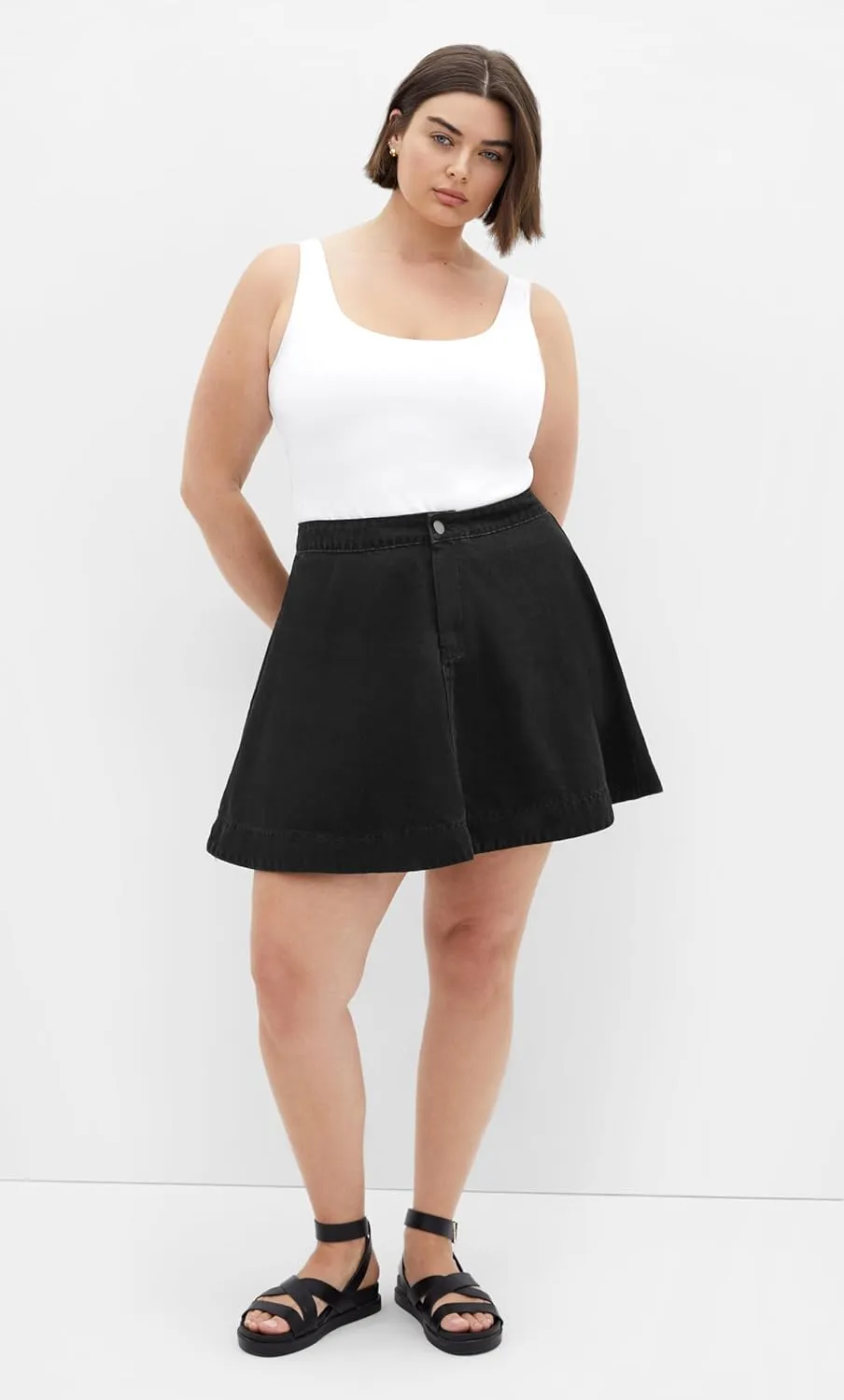 City Chic Women's Plus Size Skirt - Flare Denim
