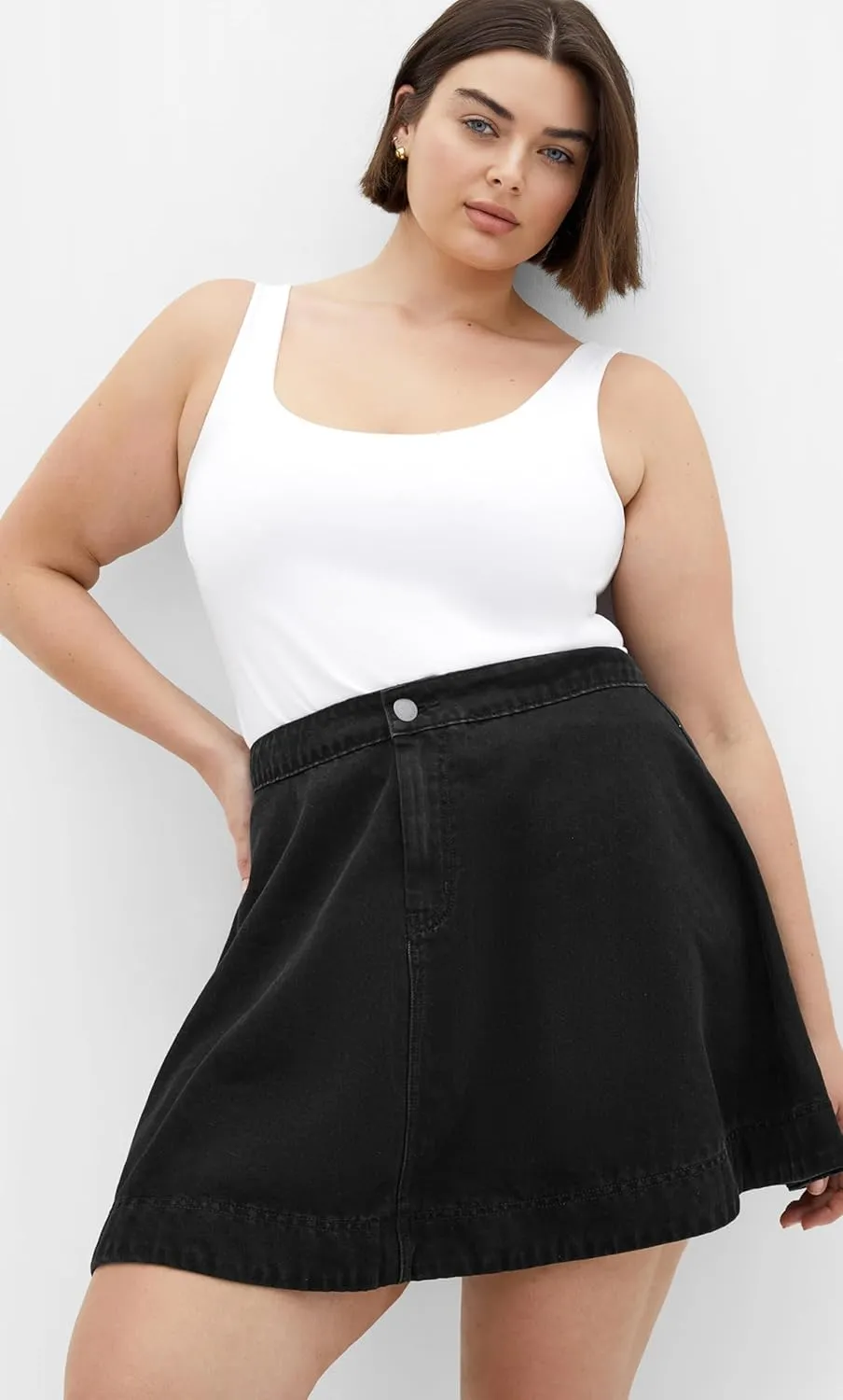 City Chic Women's Plus Size Skirt - Flare Denim