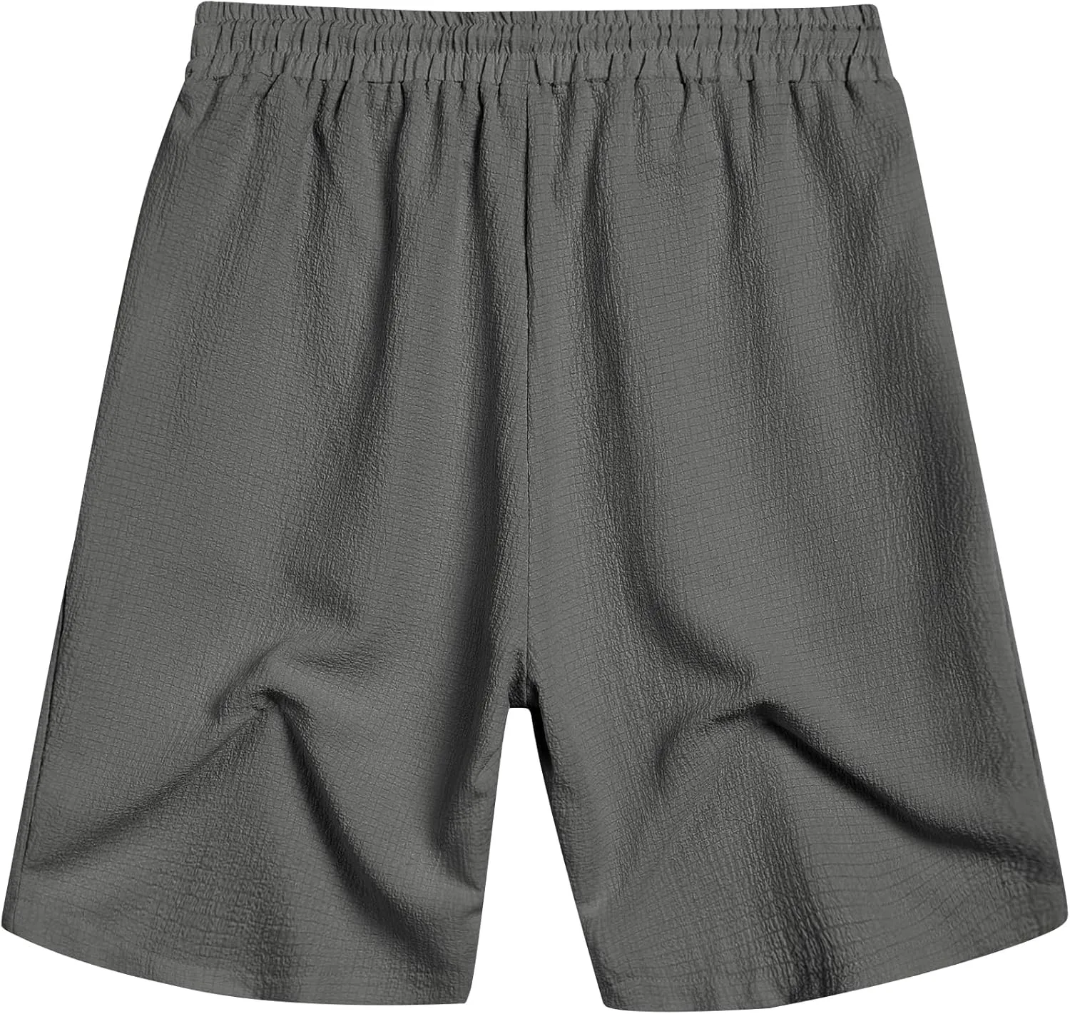 COOFANDY Mens Casual Shorts Elastic Waist Drawstring Textured Summer Beach Short