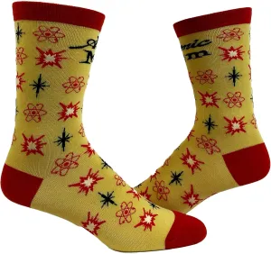 Crazy Dog T-Shirts Women's Atomic Mom Socks Funny Nerdy Science Atoms Graphic Novelty Footwear