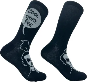 Crazy Dog T-Shirts Women's Cool Story Poe Socks Funny Arrogant Edgar Allan Poe Joke Footwear
