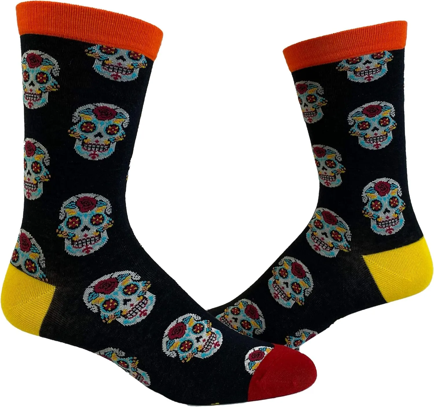 Crazy Dog T-Shirts Women's Sugar Skull Socks Funny Day Of The Dead Mexico Graphic Novelty Footwear
