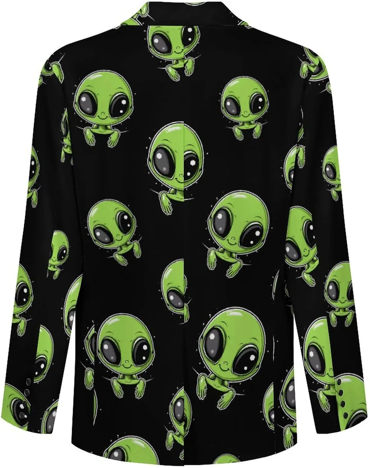 Cute Alien Men's Blazers Jacket Slim Fit Business Sport Coat Two Buttons Casual Suit Jacket for Work Party