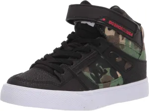 DC unisex-child Pure High-top Ev Skate Shoe, Black Camo, 2.5 Little Kid US