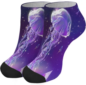 devor No Show Socks for Women Hidden for Women Socks No Show Athletic Sock Trendy Jellyfish Pack Ankle Socks Men