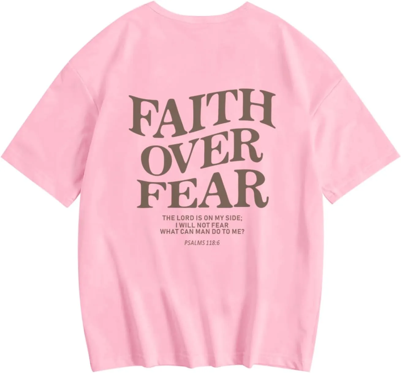 Faith Over Fear Shirt Christian Jesus Tshirts for Girls Religious Inspirational Tees Bible Verse Tops for Kids 3-12