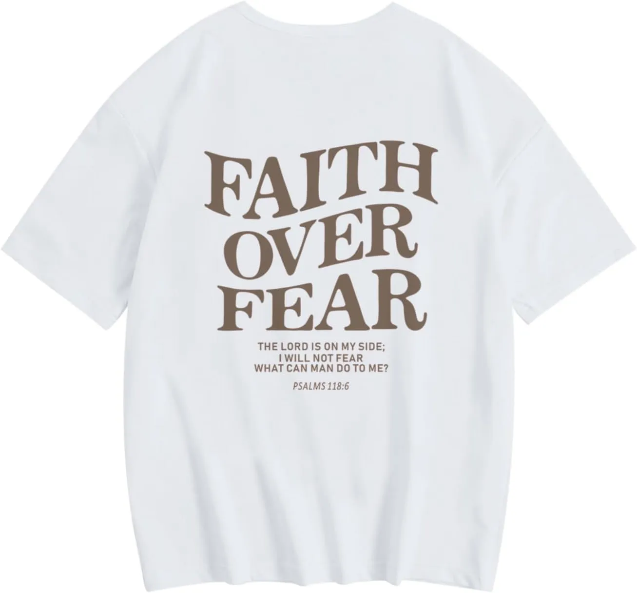 Faith Over Fear Shirt Christian Jesus Tshirts for Girls Religious Inspirational Tees Bible Verse Tops for Kids 3-12
