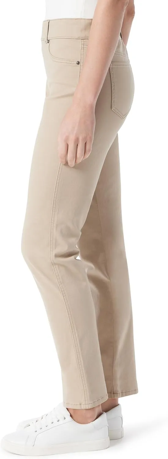 Gloria Vanderbilt Women's Shape Effect Pull on High Rise Straight Leg Jean Standard