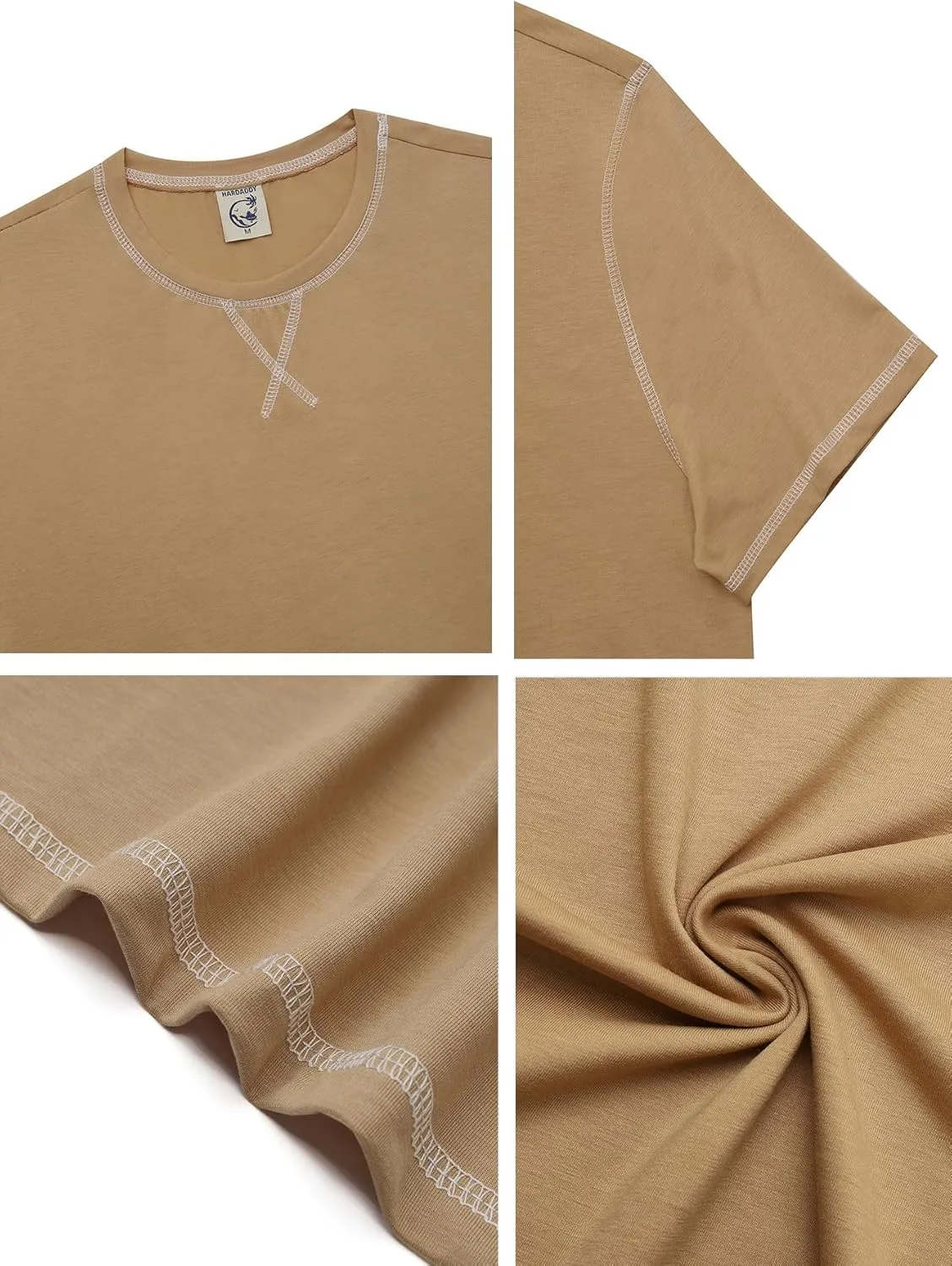 Hardaddy Men's Short Sleeve Casual Crewneck Shirts Summer Soft T-Shirts Lightweight Tee Pullover Tops