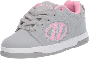 HEELYS Girl's Voyager Tennis Shoe, Grey/Light Pink, 6 Big Kid