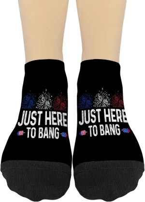Just Here To Bang No Show Socks For Women Cotton Socks Womens
