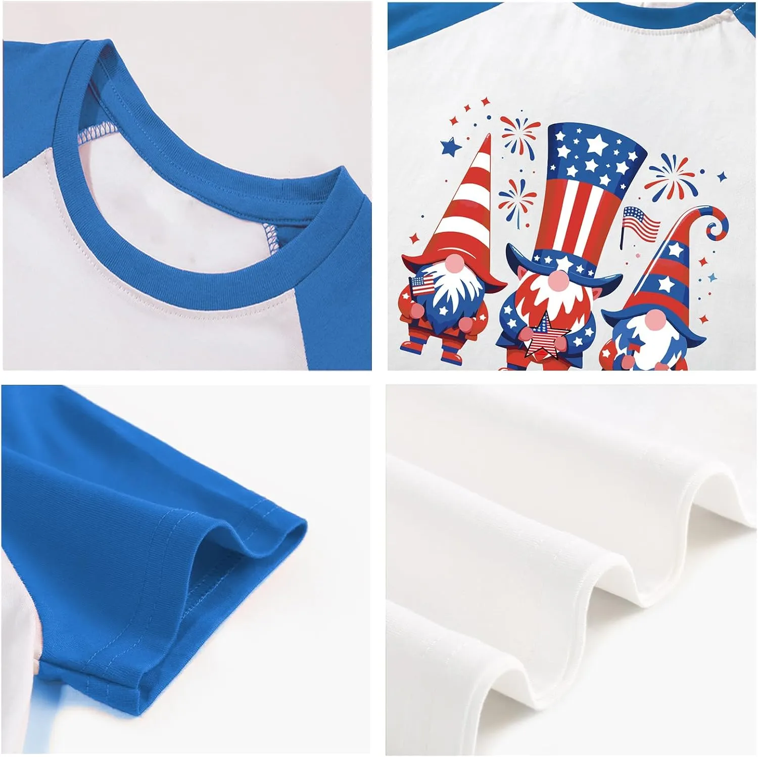 Kid 4th of July T-Shirts Boys Girls American Flag Shirt Patriotic Top Short Sleeve Tees 4-12 Years