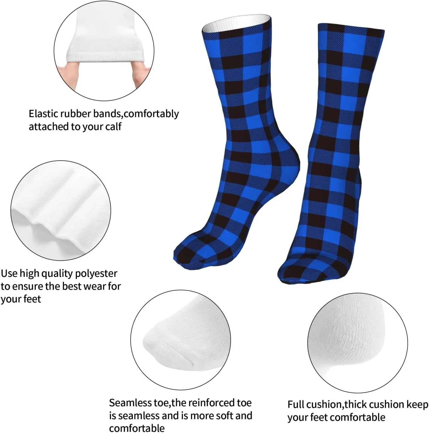 Men & Women Fun Set Dress Socks-Colorful Funny Novelty Funky Crew Novelty Socks Cartoon Dinosaur Scooter Sport Blue Tube Sock