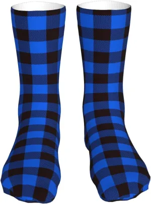 Men & Women Fun Set Dress Socks-Colorful Funny Novelty Funky Crew Novelty Socks Cartoon Dinosaur Scooter Sport Blue Tube Sock
