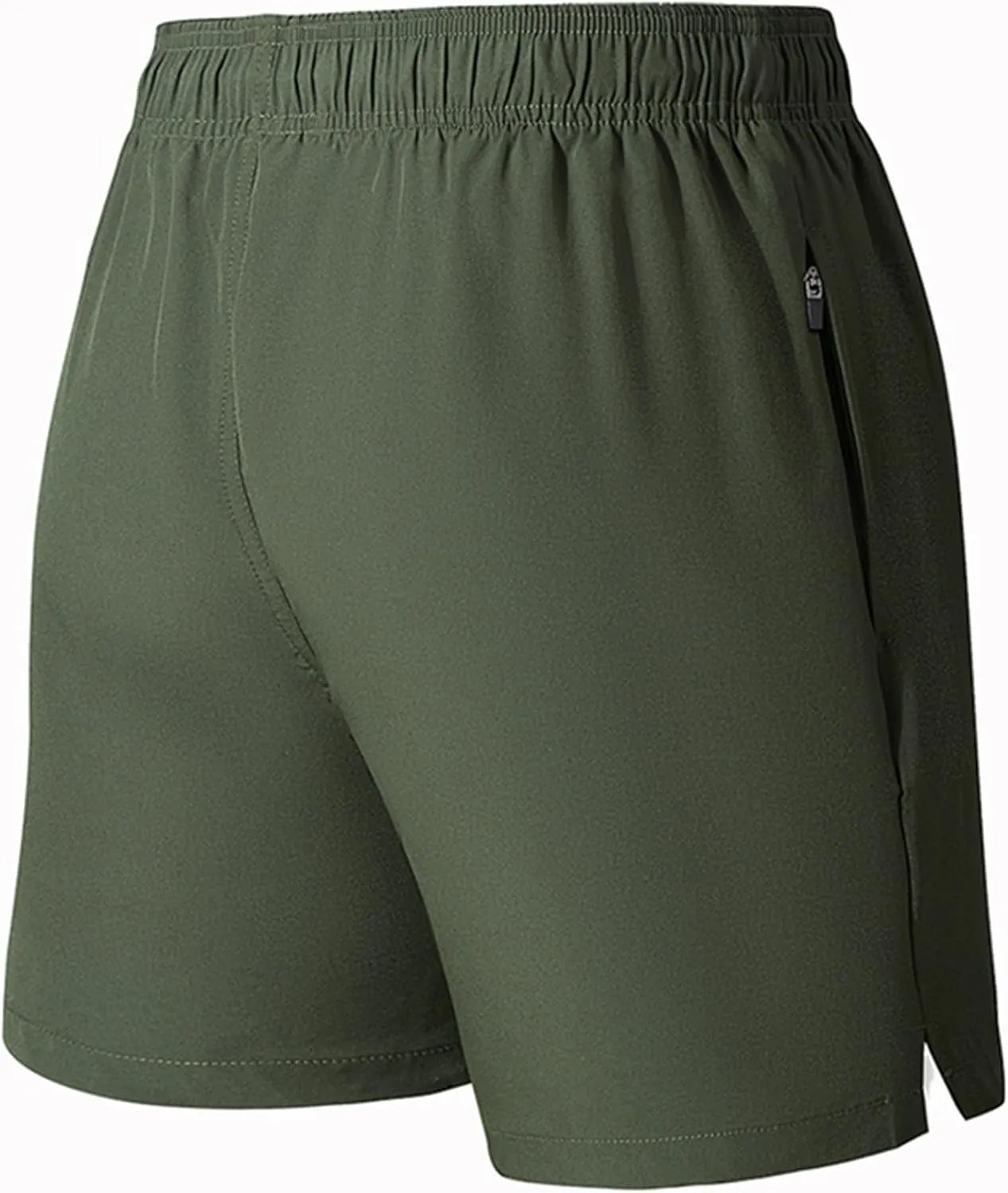 Men Athletic Gym Shorts Lightweight Sports Running Short Pants Quick Dry with Zipper Pockets Short