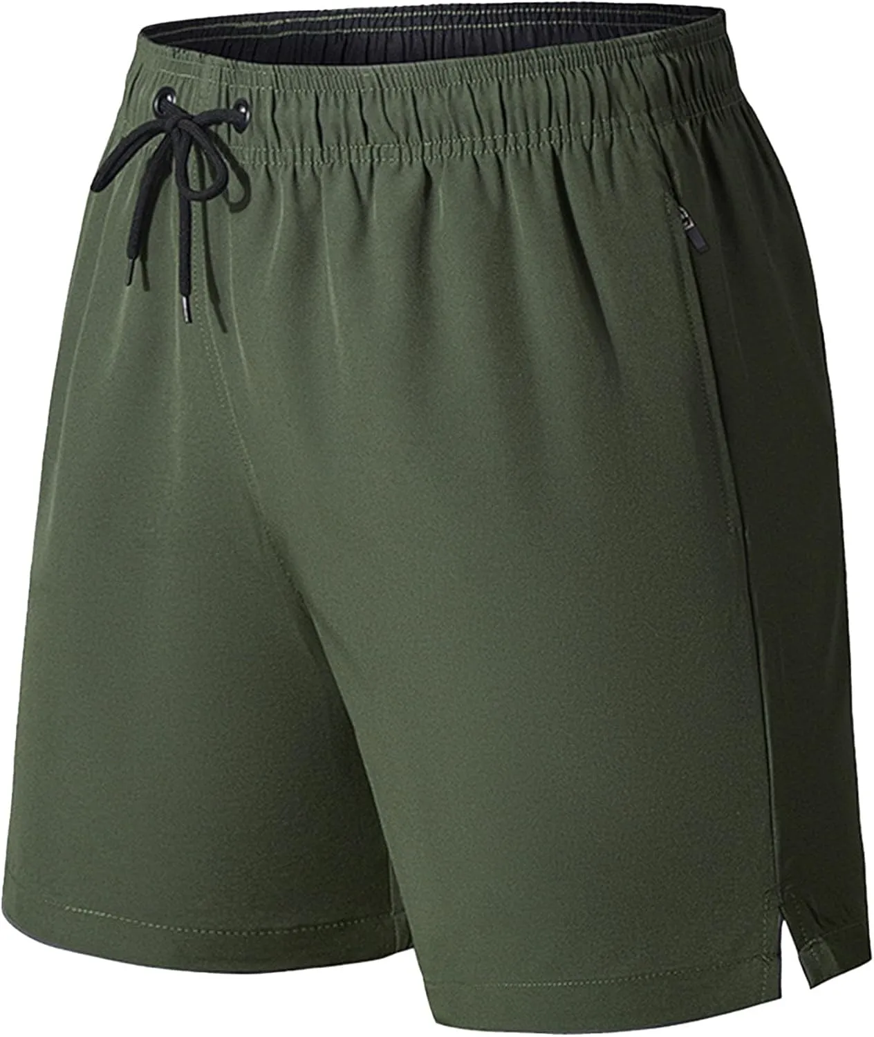 Men Athletic Gym Shorts Lightweight Sports Running Short Pants Quick Dry with Zipper Pockets Short