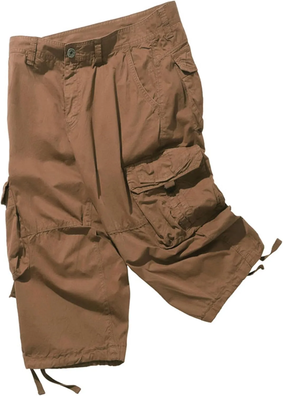 Men Multi Pocket Cargo Shorts Outdoor Hiking Relaxed Fit Short Pants Lightweight Cotton Work Casual Short