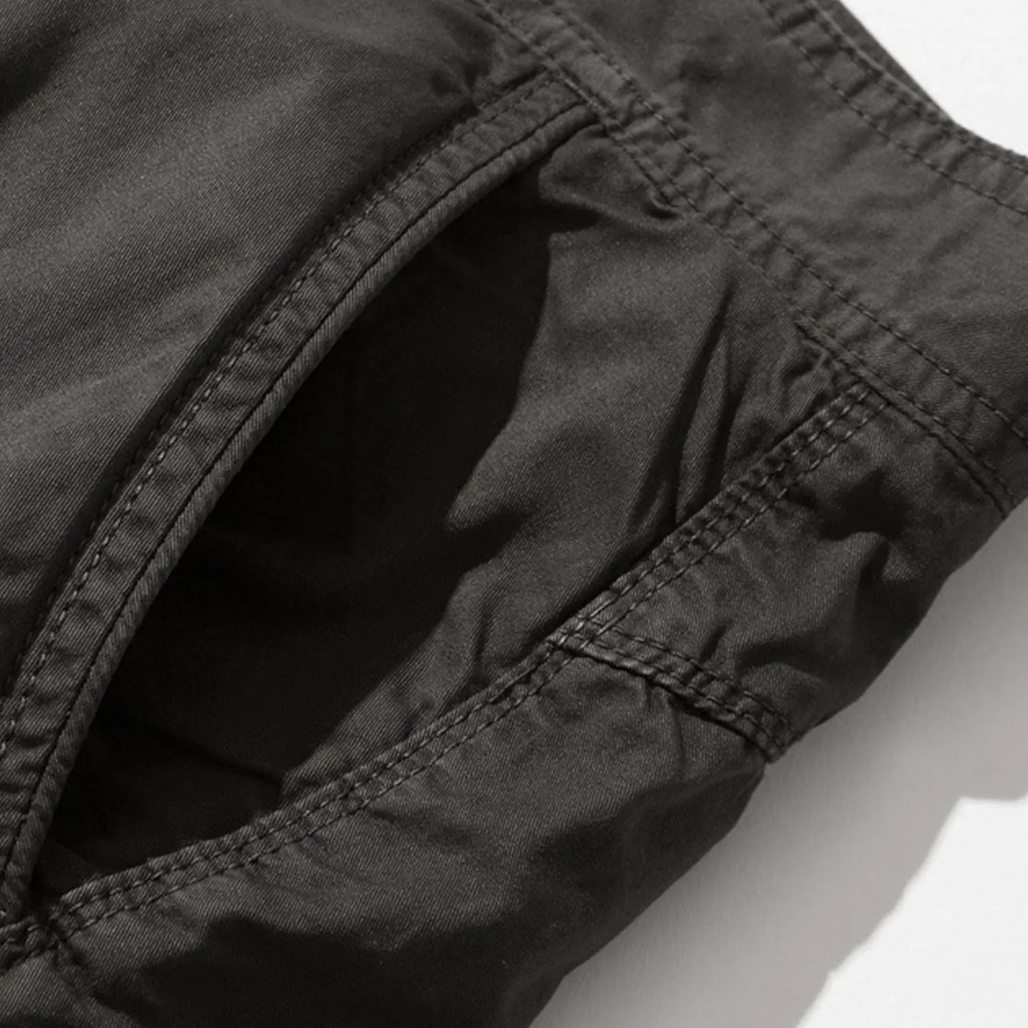 Men Multi Pocket Cargo Shorts Outdoor Hiking Relaxed Fit Short Pants Lightweight Cotton Work Casual Short