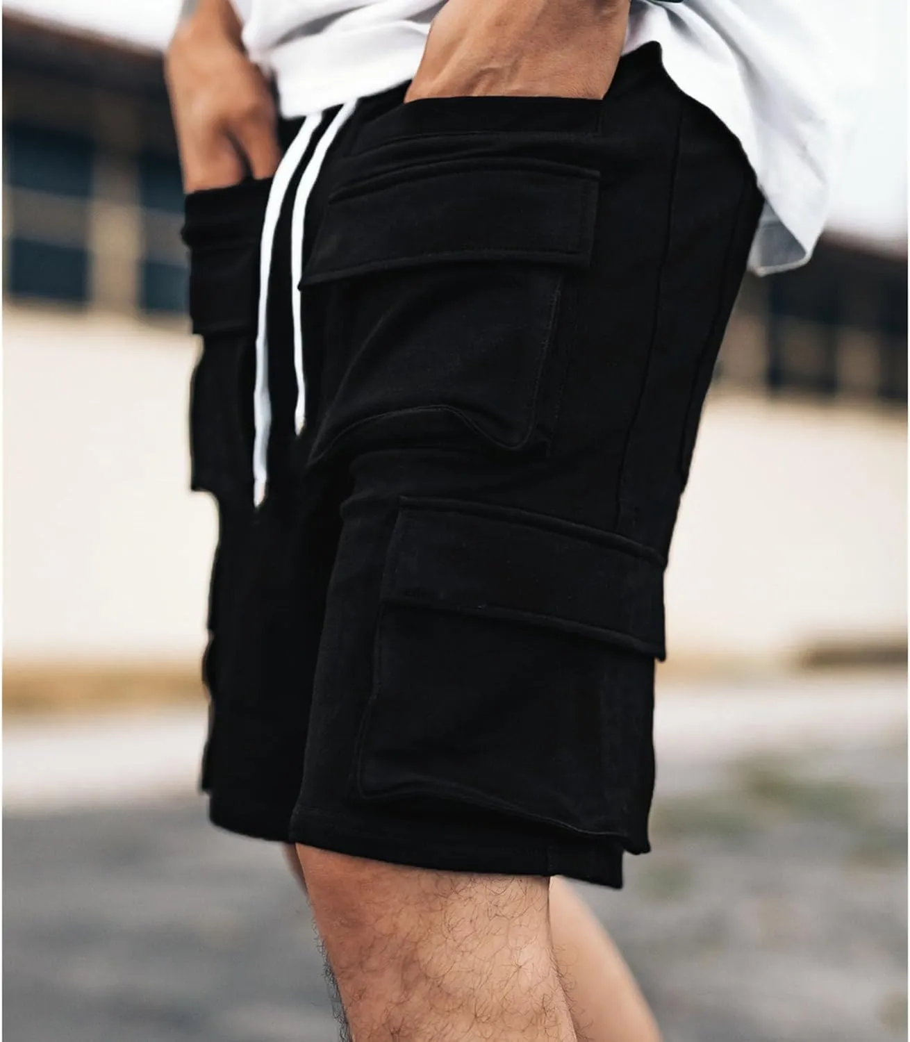 Mens Casual Cargo Shorts Outdoor Lightweight Multi-Pocket Short Relaxed Fit Cotton Work Short Pants