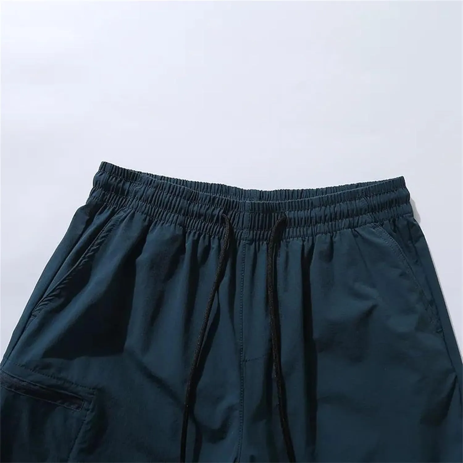 Mens Elastic Waist Cargo Shorts Lightweight Hiking with Multi-Pocket Short Relaxed Fit Casual Outdoor Short Pants