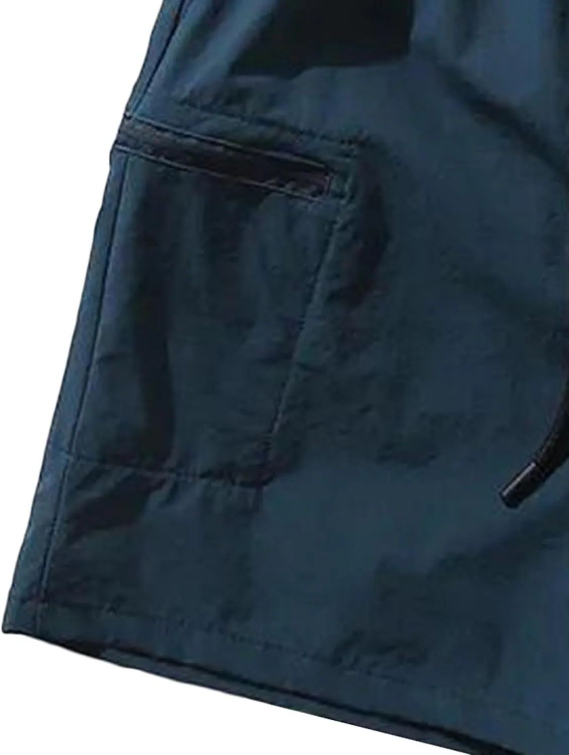Mens Elastic Waist Cargo Shorts Lightweight Hiking with Multi-Pocket Short Relaxed Fit Casual Outdoor Short Pants
