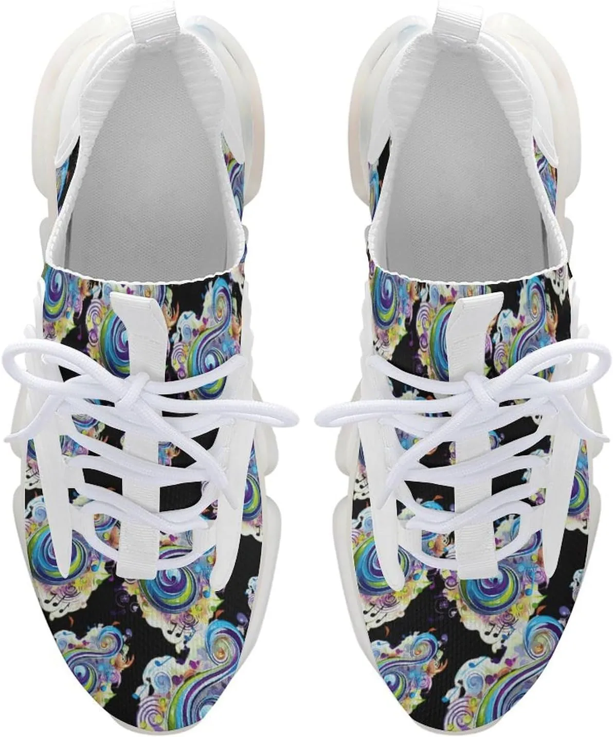 Music Note Mens Sneakers Running Shoes Lightweight Athletic Shoes for Jogging Walking Gym