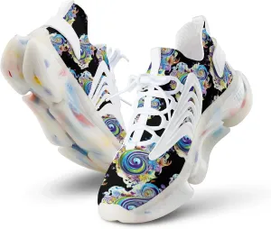 Music Note Mens Sneakers Running Shoes Lightweight Athletic Shoes for Jogging Walking Gym