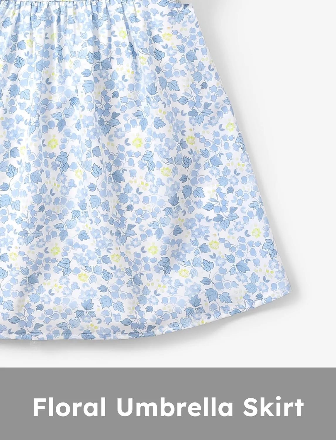 PATPAT Baby Girl's Floral Dress Ruffle Sleeve Cute Playwear Round Neck Dresses
