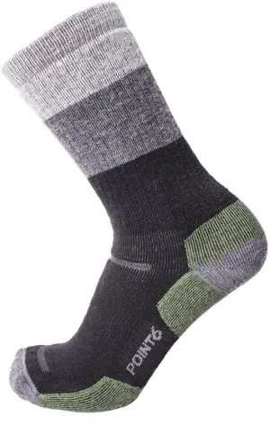 Point 6 Hiking Blast, Block Stripe, Crew with a Helicase sock ring