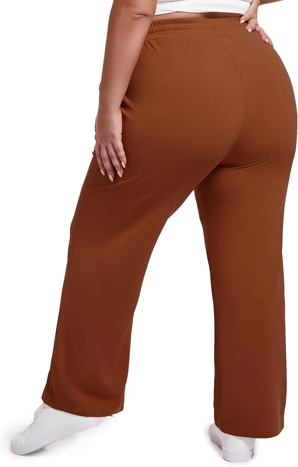 SEKINO Women's Plus Size Wide Straight Leg Pants High Waisted Business Casual Work Pants Trousers with Pockets Drawstring