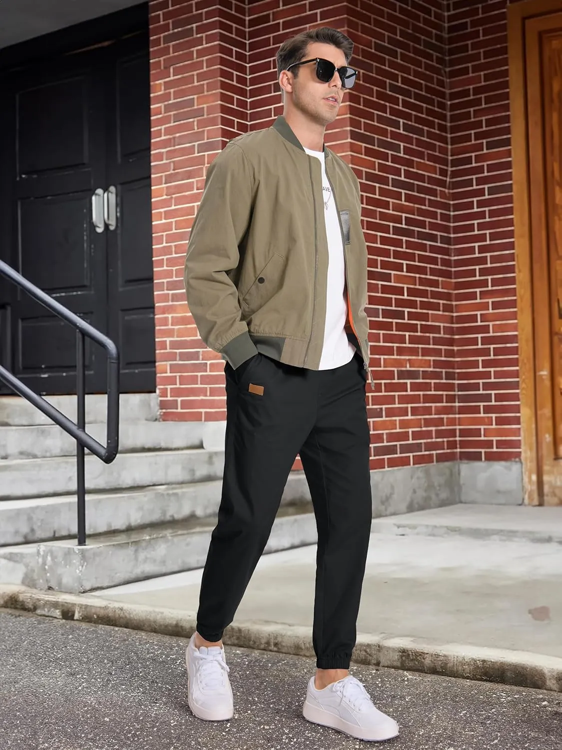 SEVEGO Tall Men's Casual Joggers 30"/32"/34"/36" Inseam Cotton Chino Cargo Pants Hiking Outdoor Sweatpants