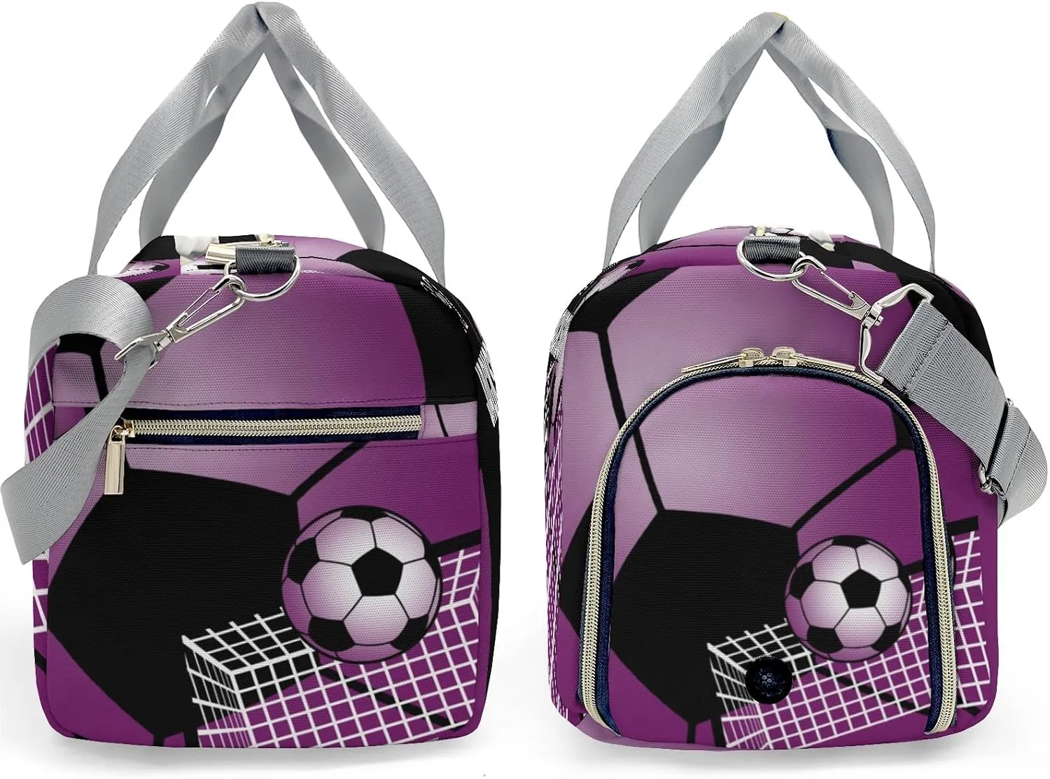 Soccer Ball Gym Grape Gym Bag for Women, Travel Duffle Bag Carry On Weekender Bag with Shoe Compartment