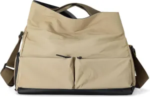 Stylish Gym Bag for Men and Women with Shoe & Wet Compartment, Water-Resistant Fabric Duffle Bag for Travel, Sports, Fitness & Workout(Khaki)