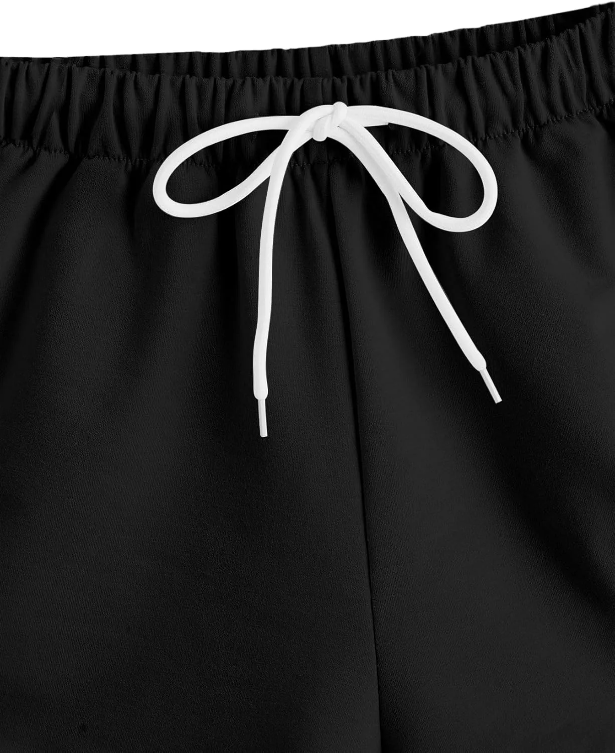 SweatyRocks Women's High Waist Lounge Cute Strawberry Embroidery Drawstring Waist Workout Sweat Shorts