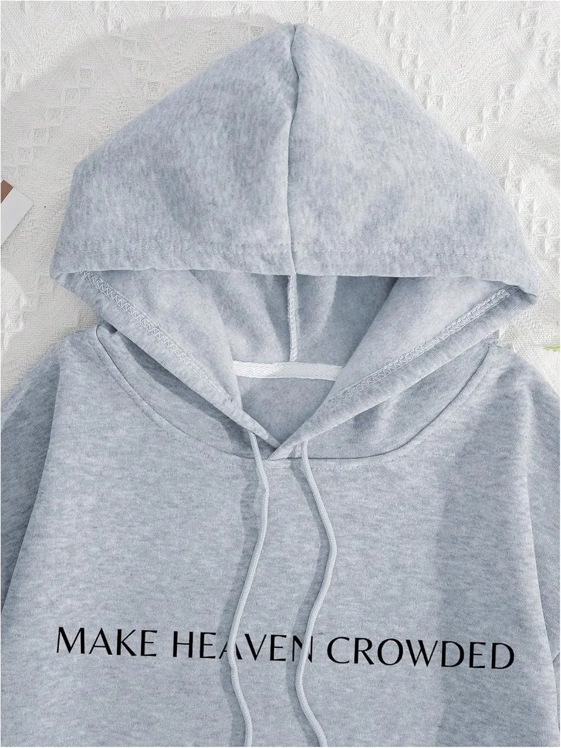 SweatyRocks Women's Letter Graphic Oversized Sweatshirt Long Sleeve Pullover Hoodies with Pocket