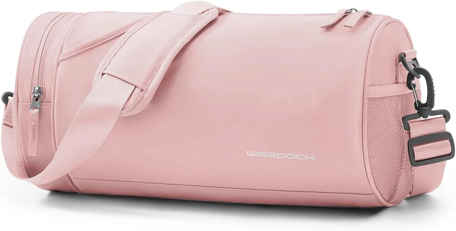 SZSYCN Sports Bag Travel Bag Men's Duffel Bag 20L Overnight Bag Women with Shoe Compartment & Wet Compartment Waterproof Gym Bag for Sports Gym Swimming, A2 pink, S
