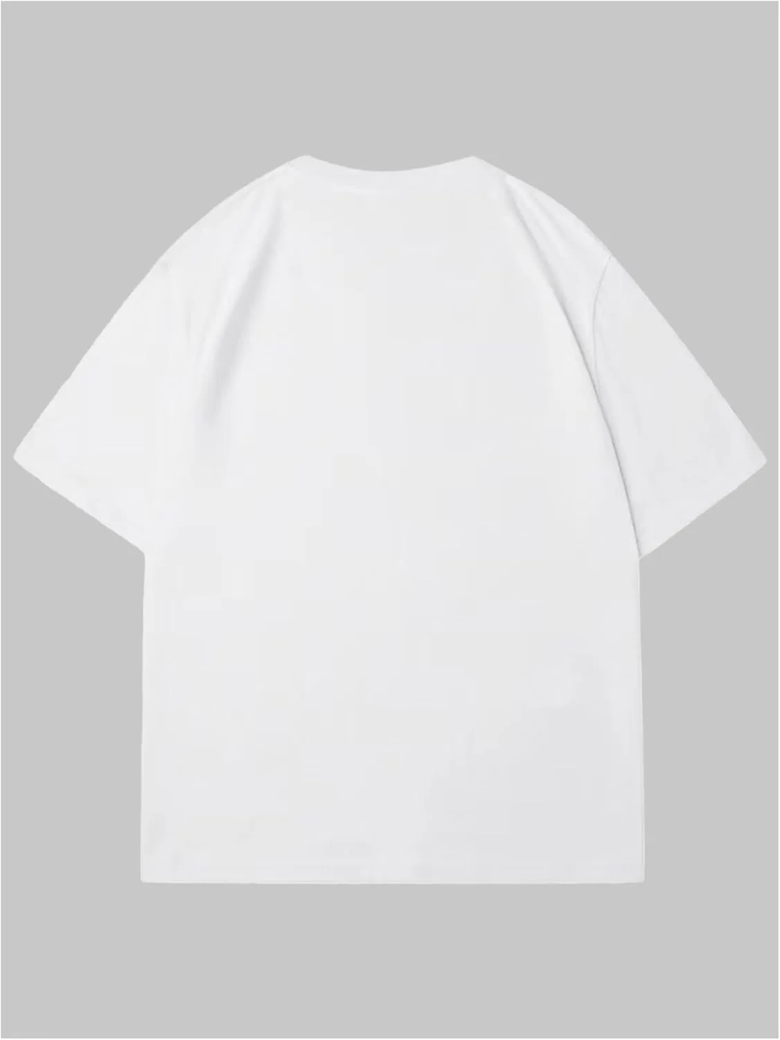 Verdusa Men's Casual Oversized T Shirts Summer Round Neck Short Sleeve Basic Tee Tops