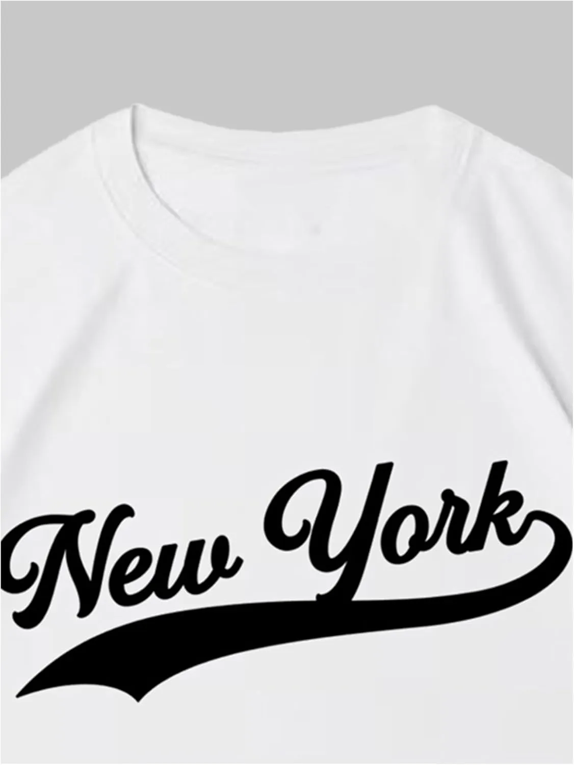 Verdusa Men's Casual Oversized T Shirts Summer Round Neck Short Sleeve Basic Tee Tops