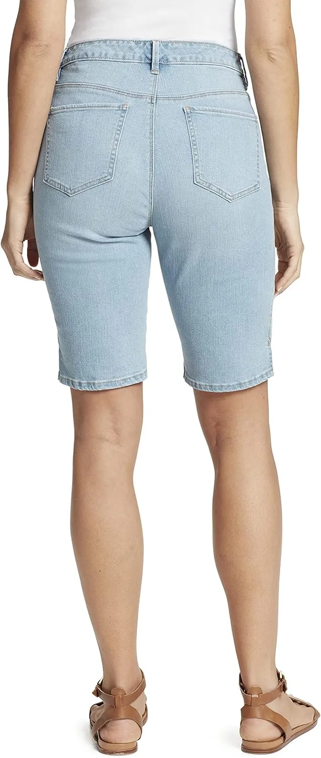 Vintage America Blues Women's Boho Slim Stretch Denim Bermuda Short